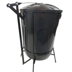 Lixeira Cesto Fechado 93L C/ Armação Pedal Ferro - A Gourmet