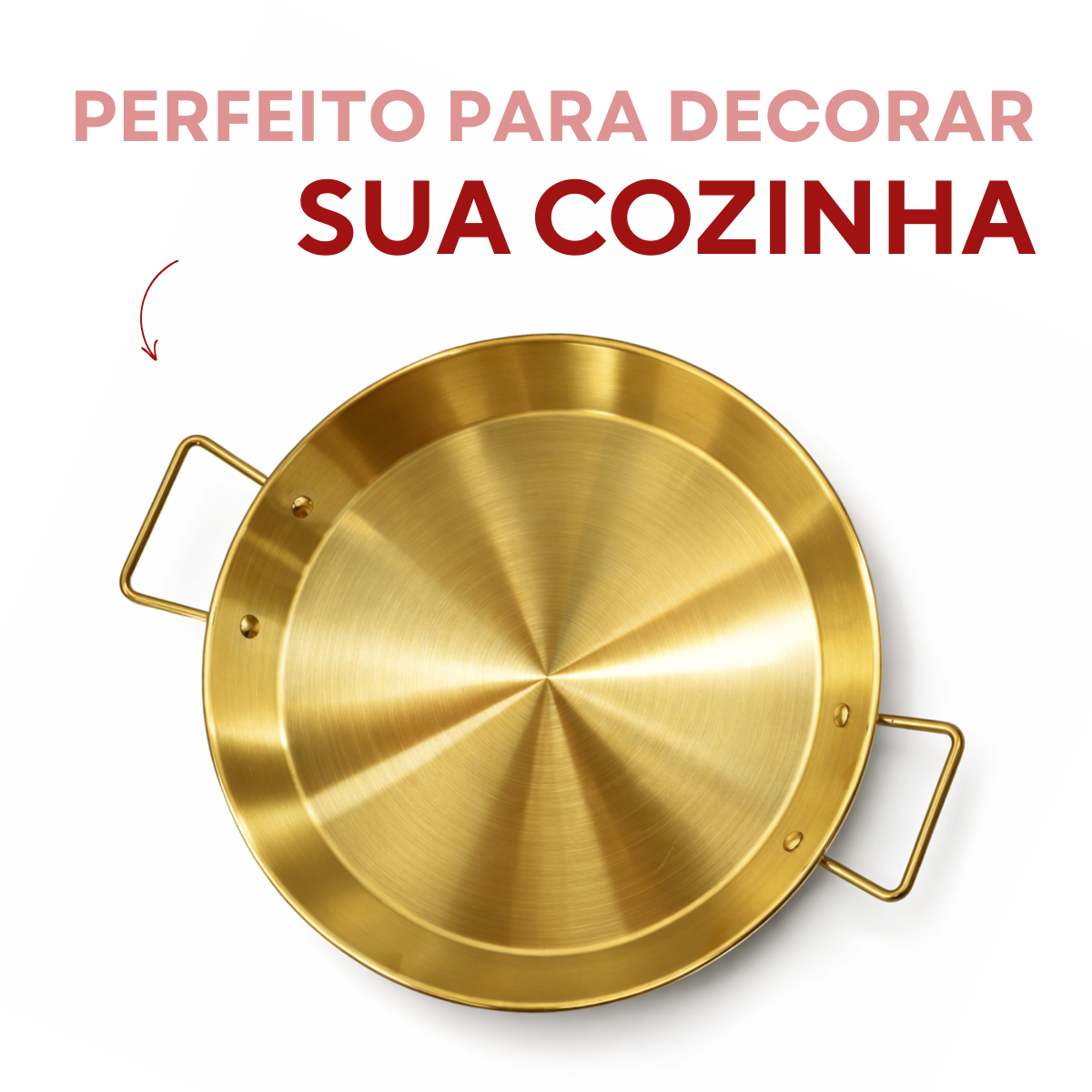 Panela Pergaminho Dourada 3 Litros