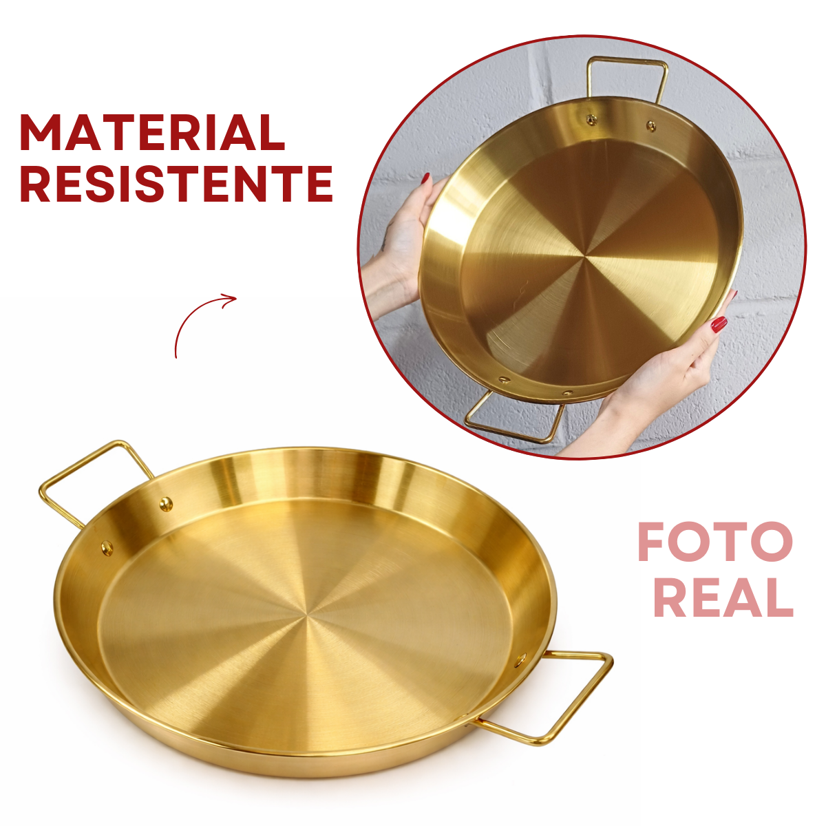 Panela Pergaminho Dourada 3 Litros