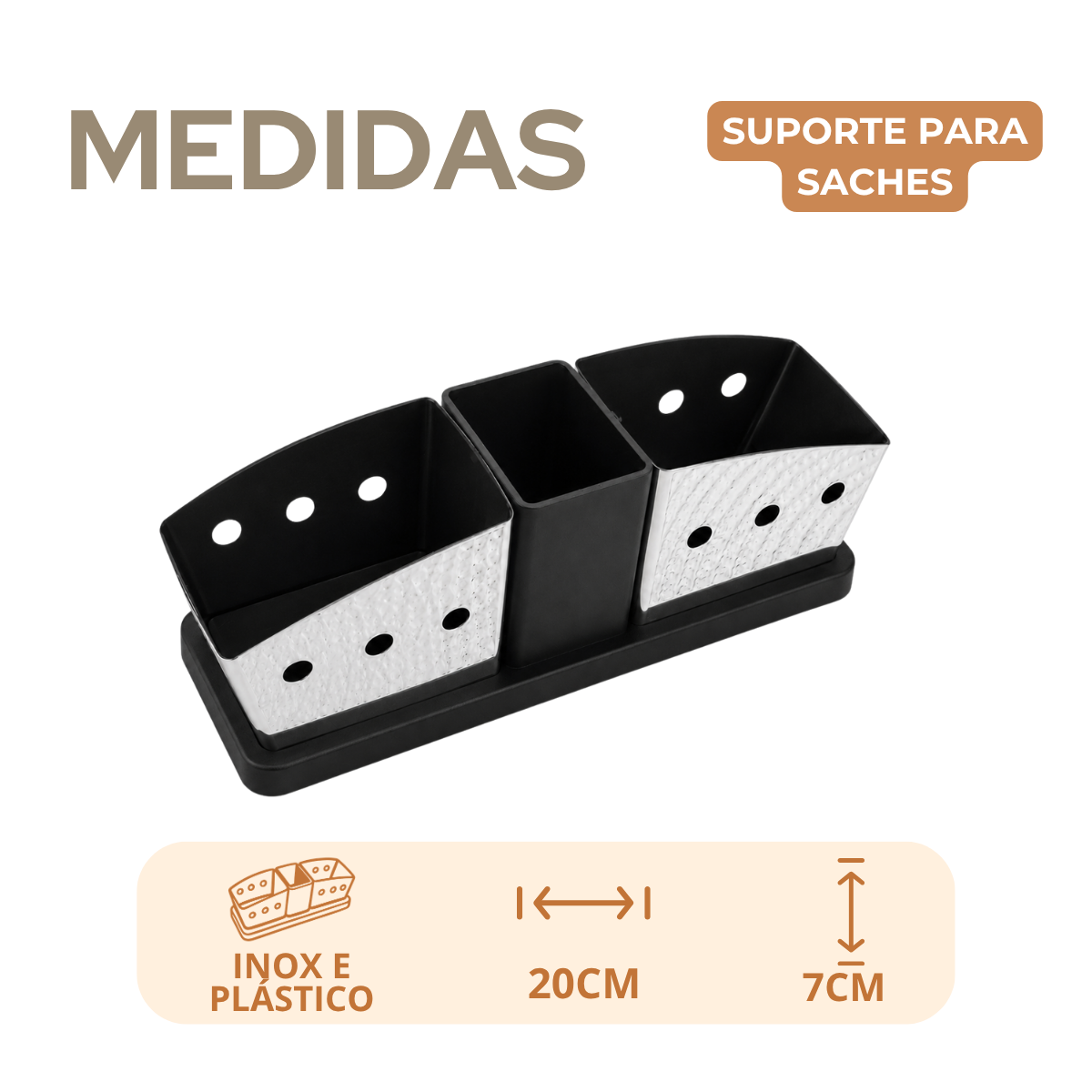 Suporte para Sachê Aço Inox