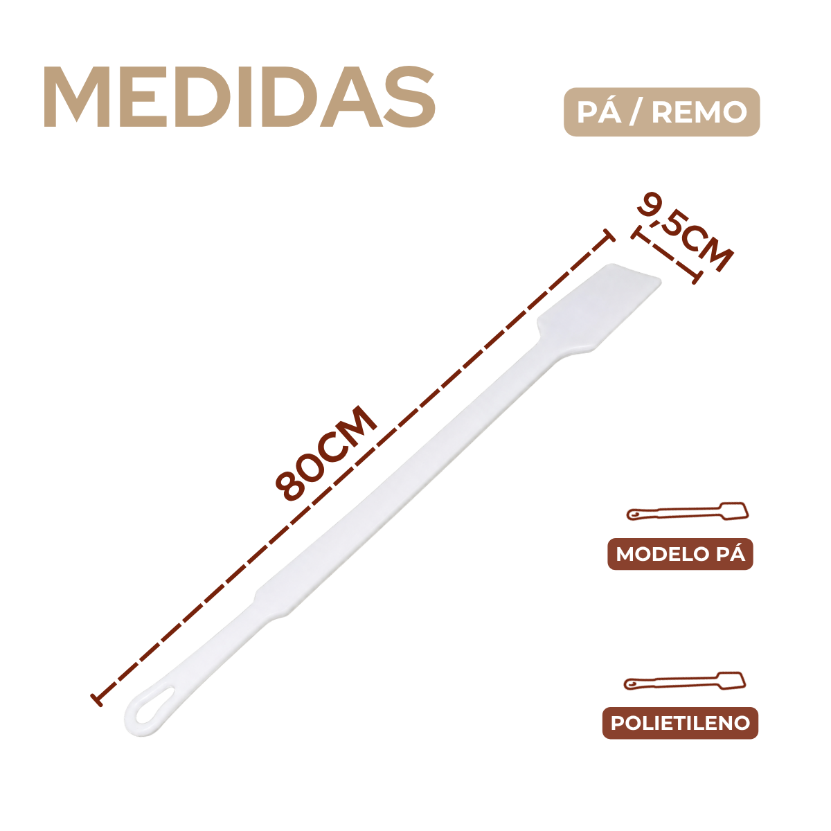 Pá Remo Polietileno 80cm