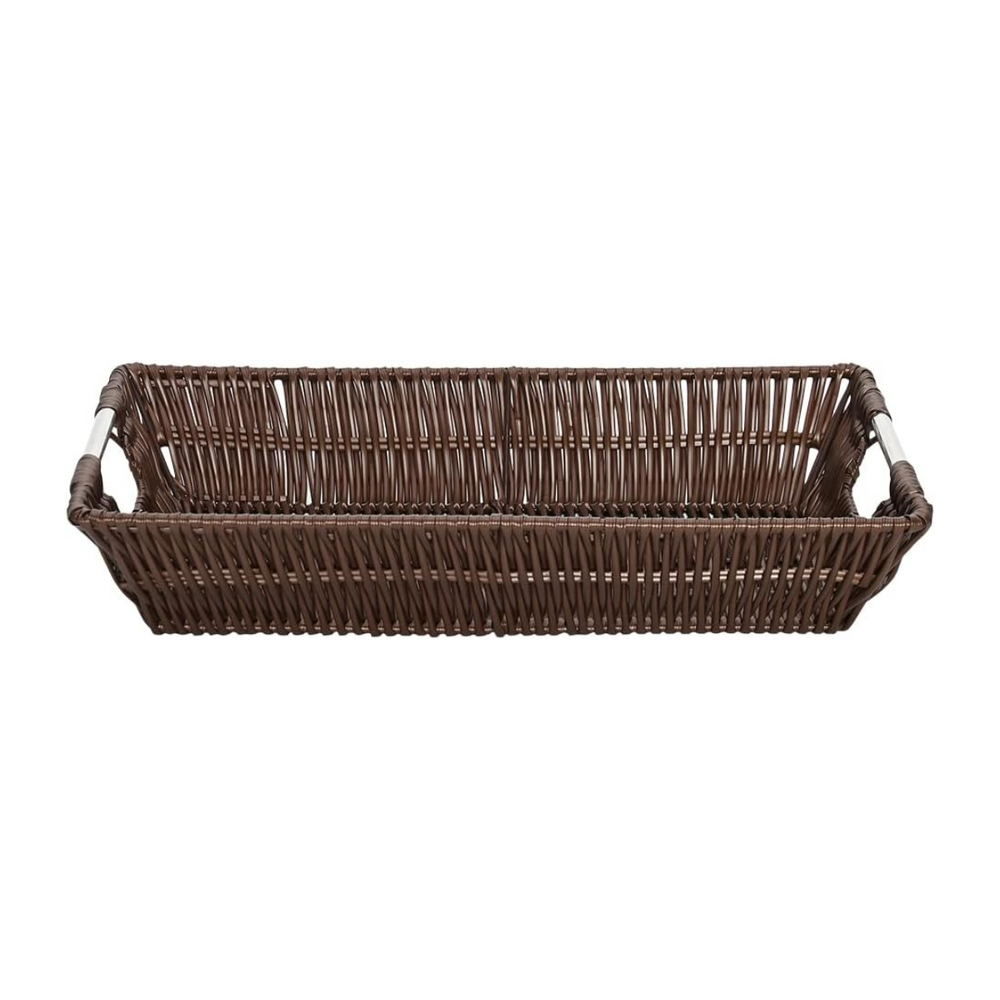 Cesto Retangular Vime Escuro 36cm Mimo Style