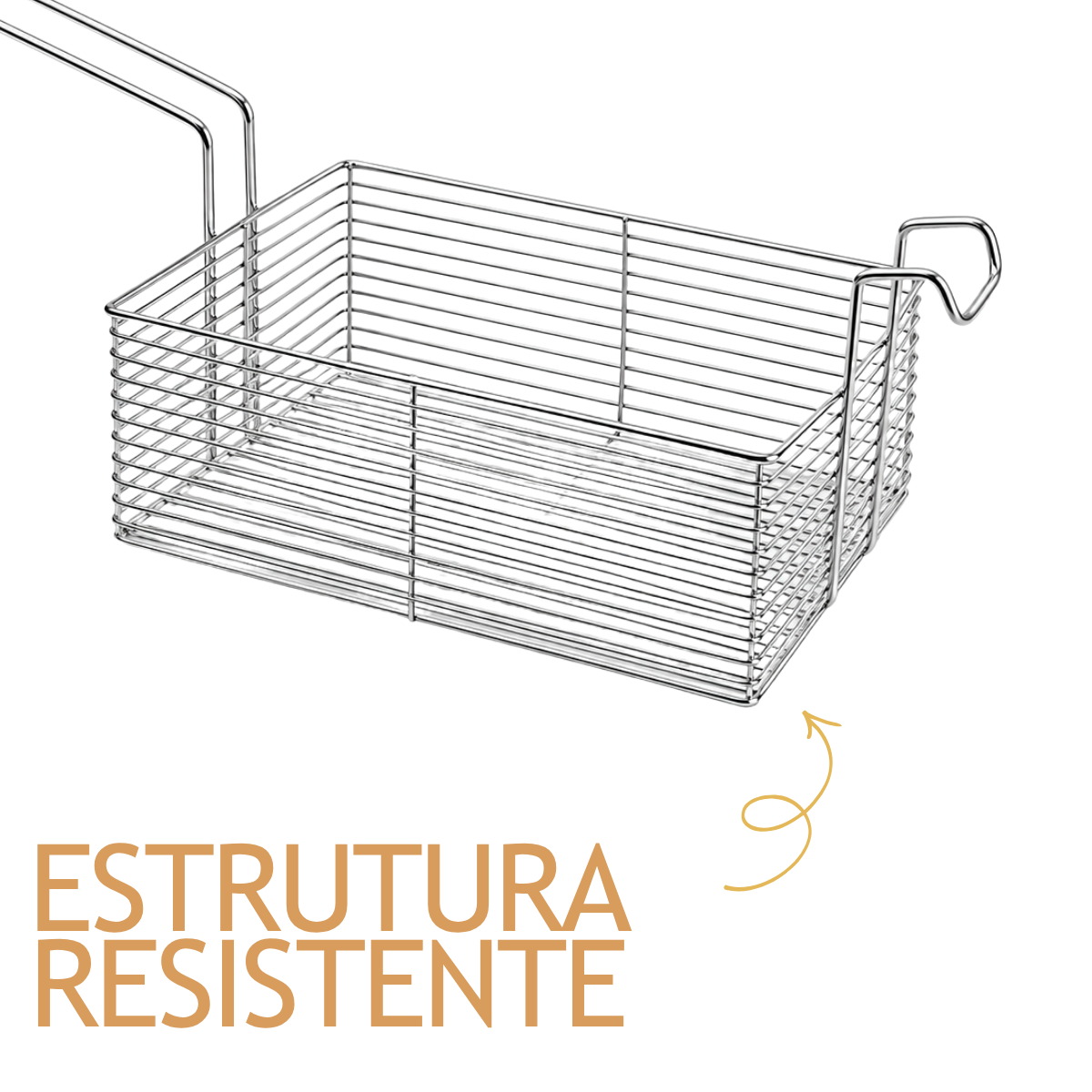 Cesto Retangular Arame Profissional 24X17