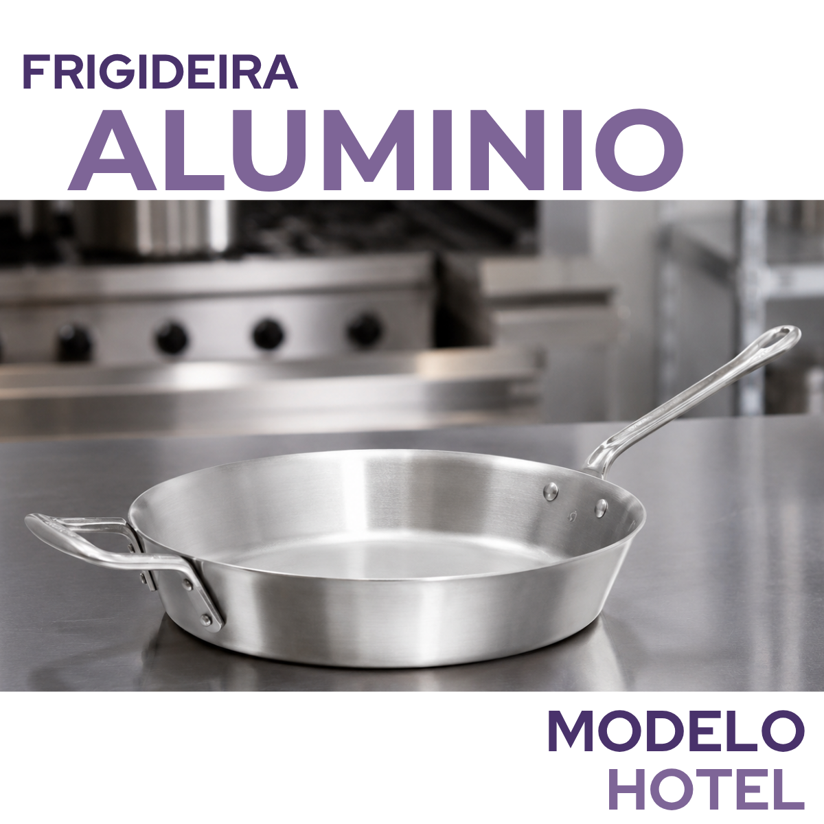 Frigideira Hotel Cabo de Alumínio 36cm 4,7L Profissional