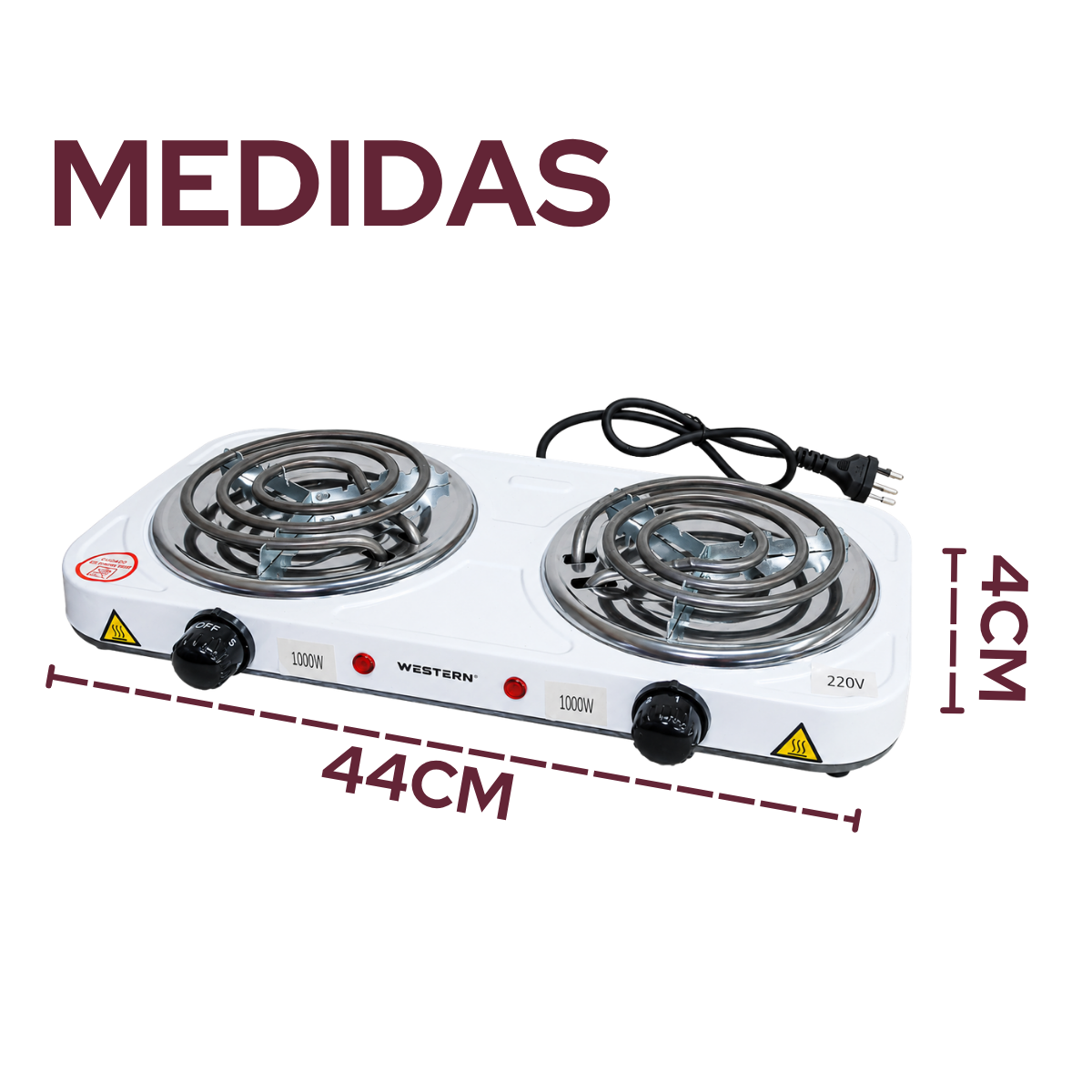Fogão Elétrico Camping 2 Bocas 220V