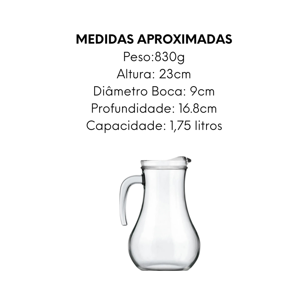 Jarra Tropicana de Vidro 1,75L Nadir