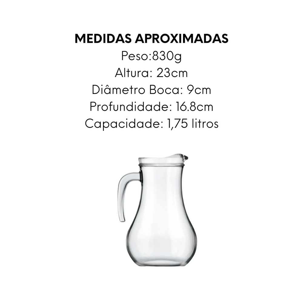 Jarra Tropicana de Vidro 1,75L Nadir