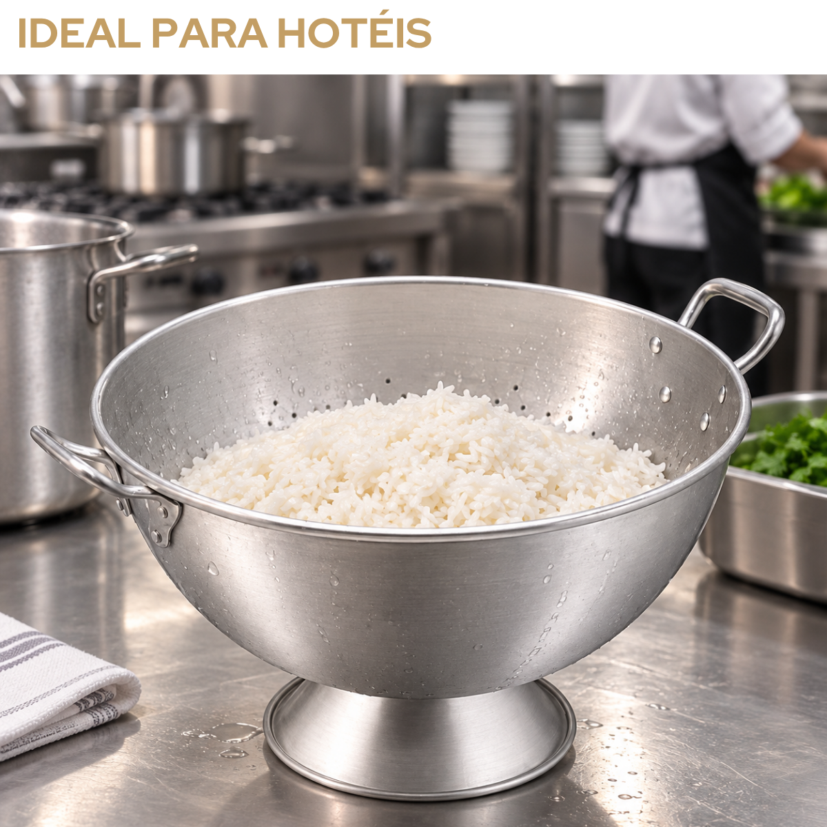 Passador de Arroz Hotel N35 em Alumínio Profissional
