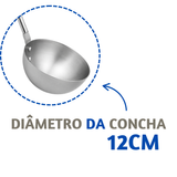 Concha Grande N12 300ml Cabo Longo 48cm Profissional