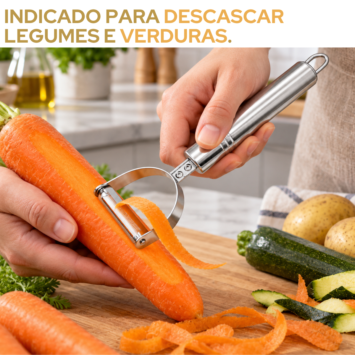 Descascador de Legumes Aço Inox