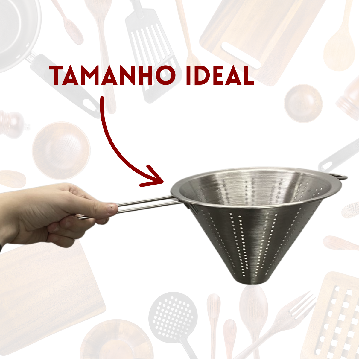 Passador Chinoy 20cm Inox - A Gourmet