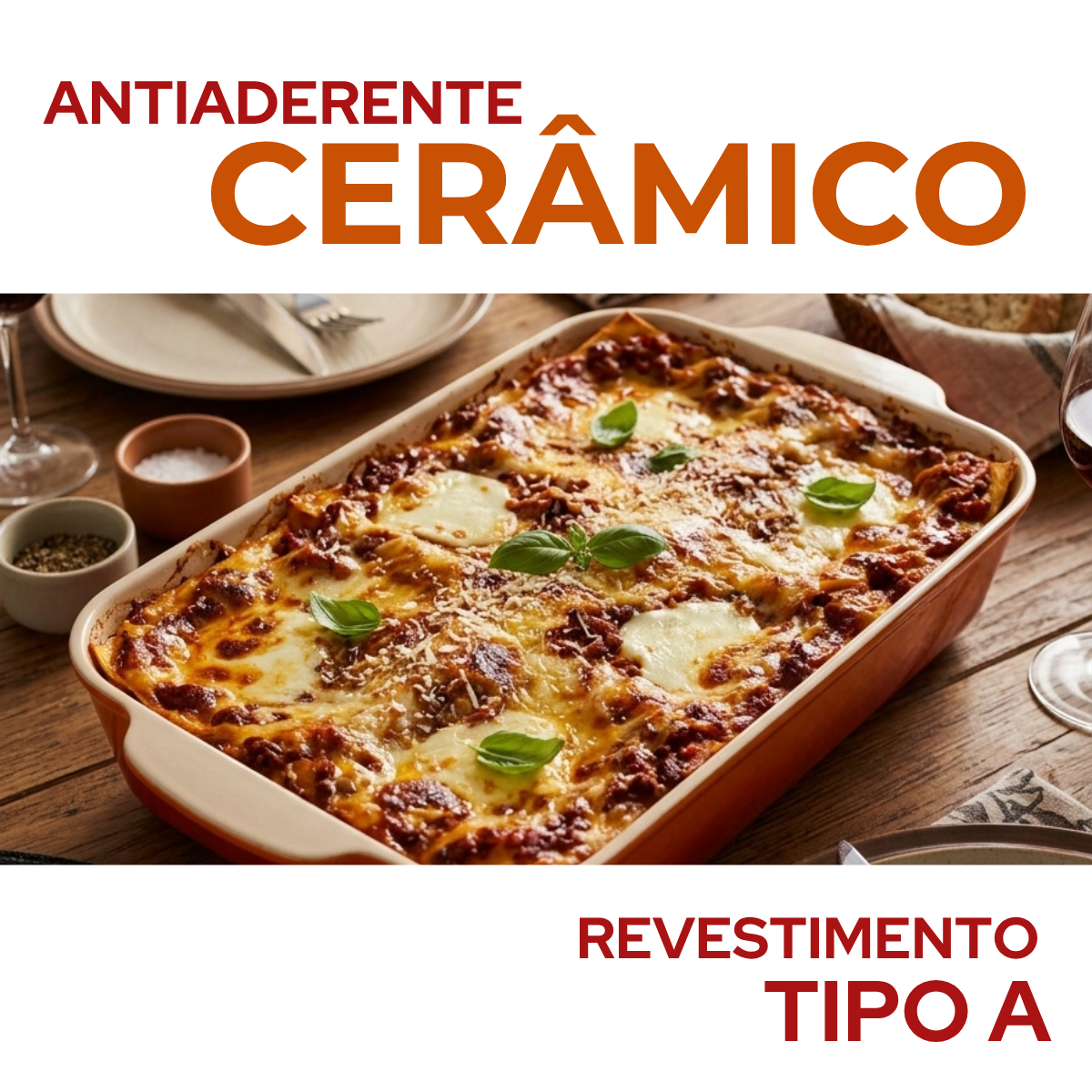 Assadeira Retangular Laranja