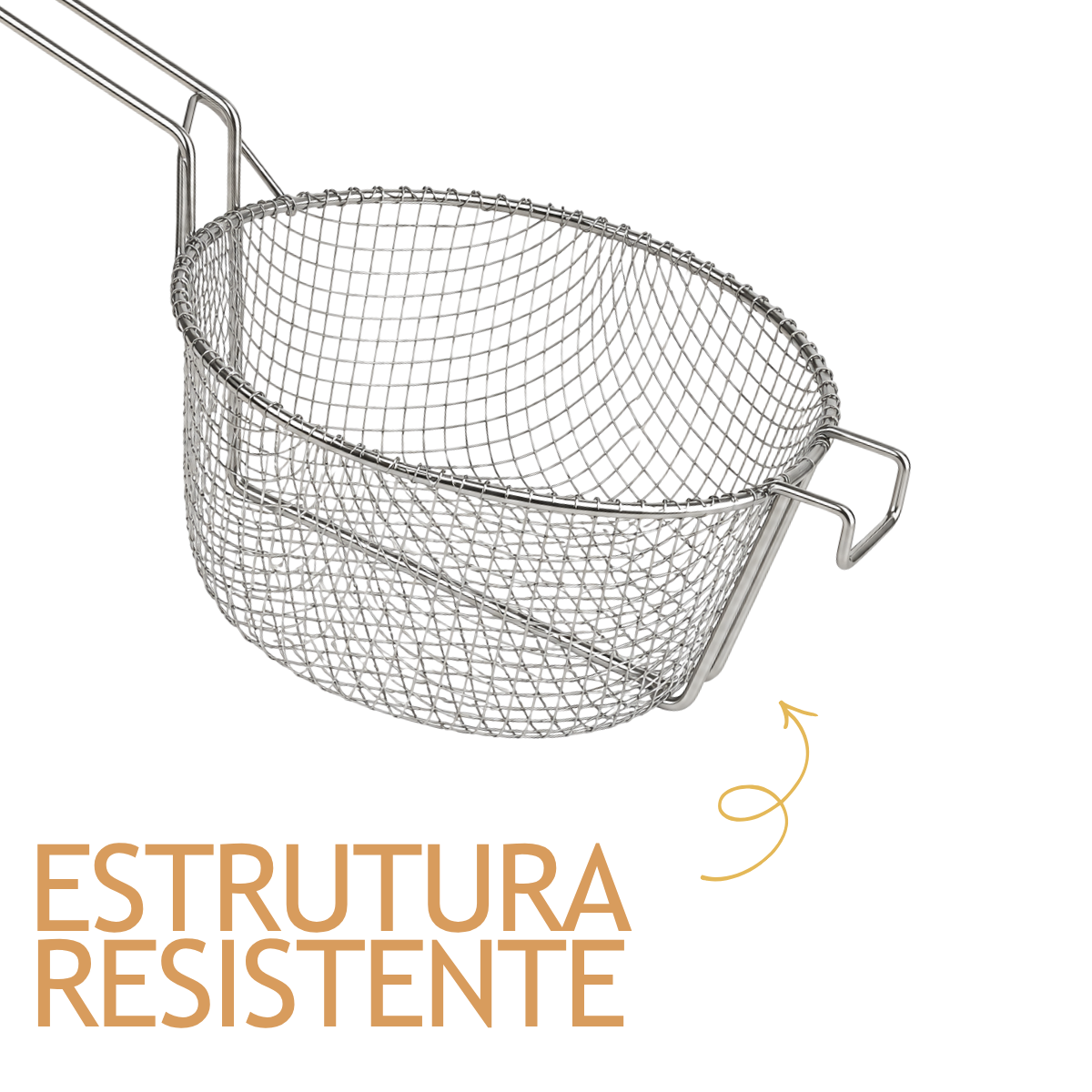 Cesto Peneira Para Frituras 28cm Arame