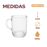 Caneca Lisa Vidro 250ml