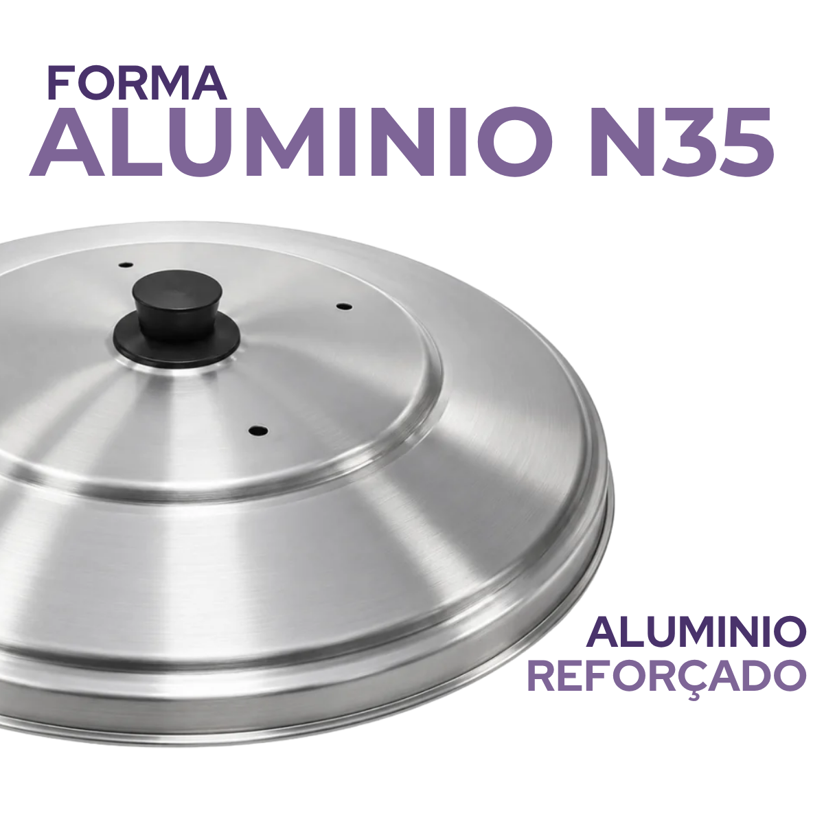 Tampa para Forma de Pizza N35 em Alumínio 35,7cm