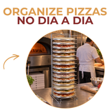 Suporte Cromado para 15 Formas de Pizza 64,5cm Profissional