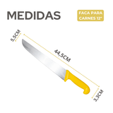 Faca Carne 12° Cabo Amarelo