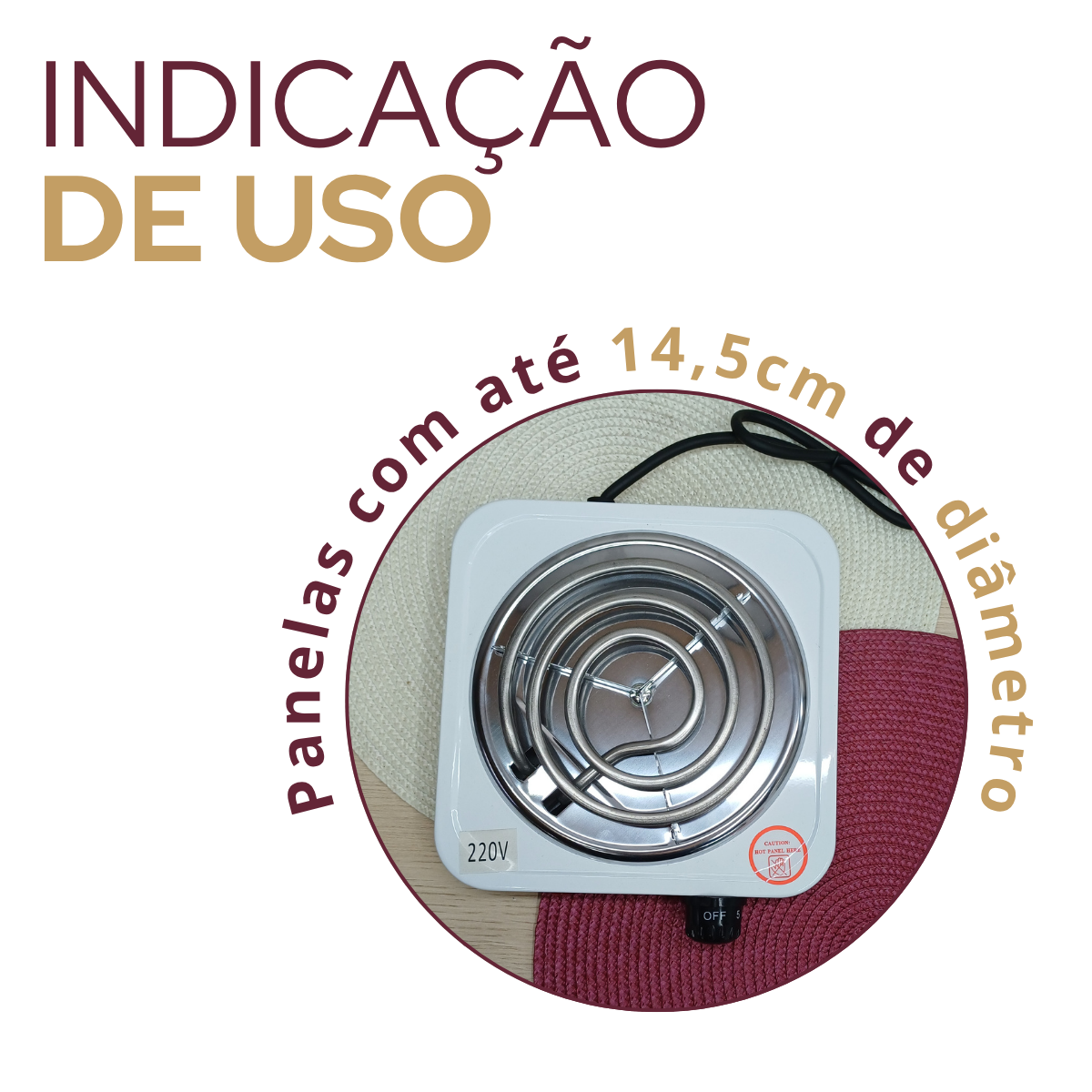 Fogão Elétrico 1 Boca Camping 220v