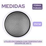 Forma Pizza Perfurada 36cm Antiaderente