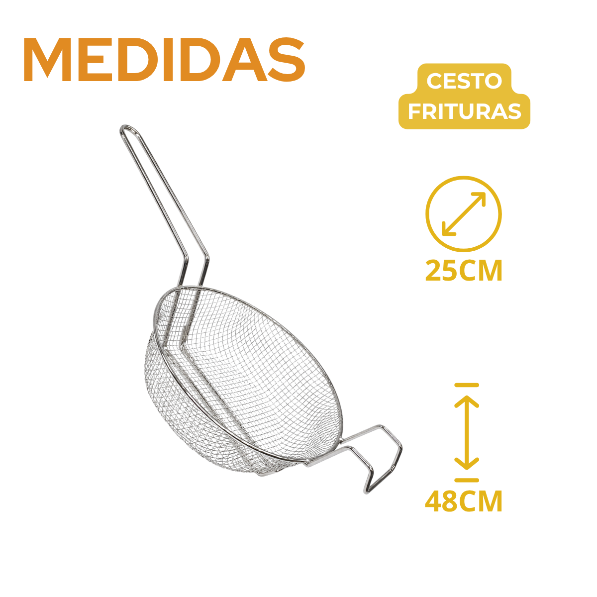 Cesto de Fritura Aramado 48cm
