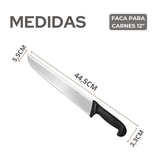 Faca Carne 12° Cabo Preto