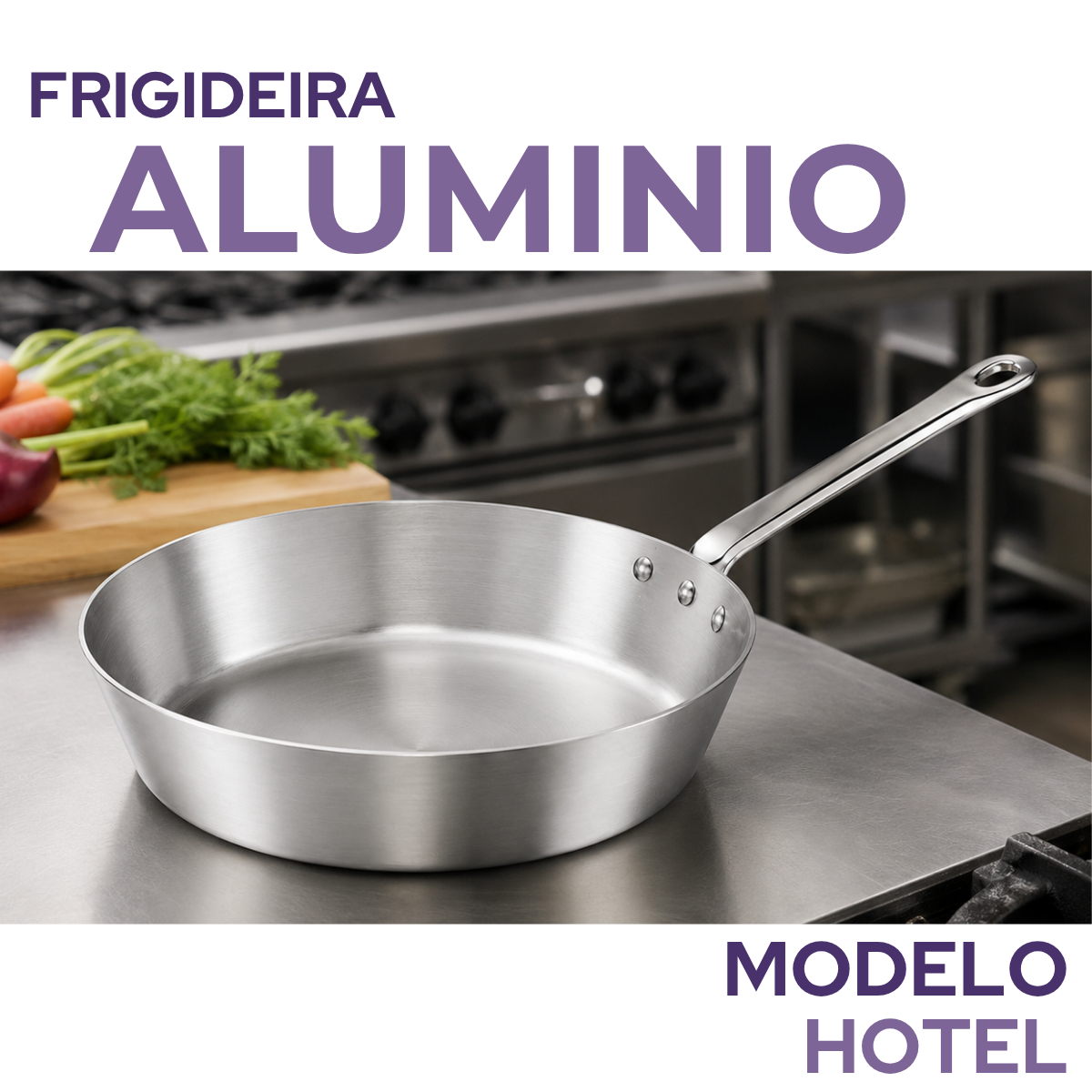 Frigideira Hotel 28cm em Alumínio Profissional