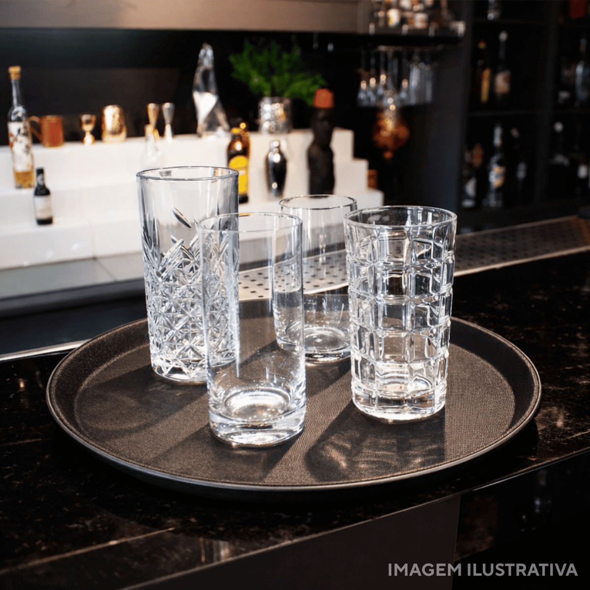 Bandeja Garçom Servir Redonda Antiderrapante