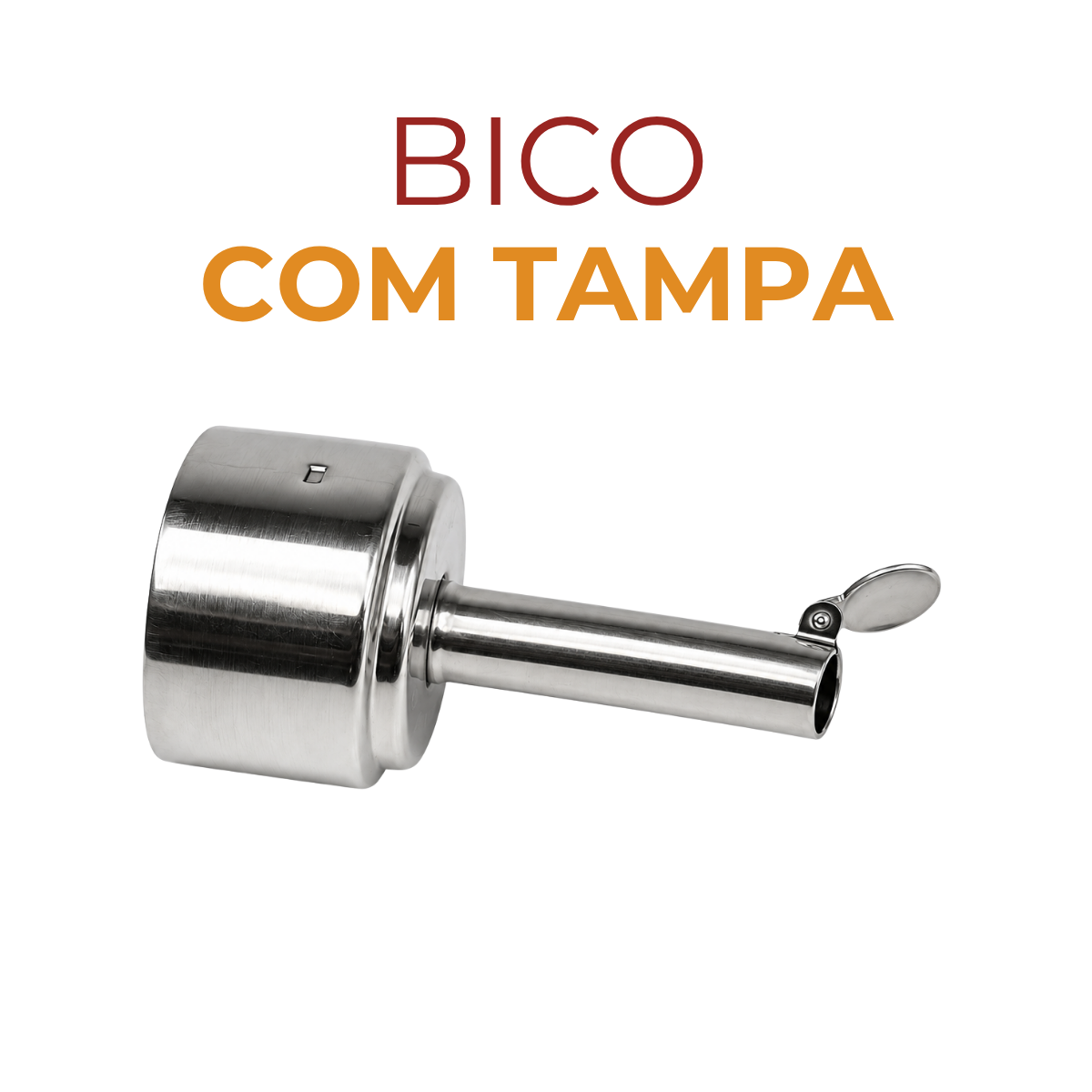 Bico Reto Dosador P/Galheteiro Aço Inox