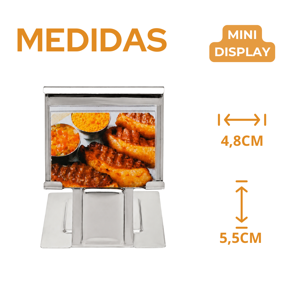 Mini Display de mesa para identificação