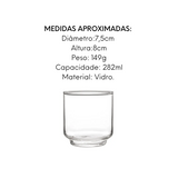 Copo de Vidro Rocks Alegro 280ml Class Home