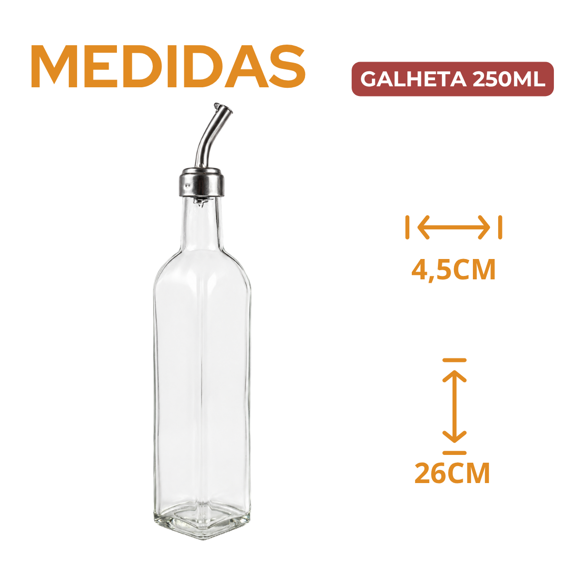 Galheteiro em Vidro de 250ml