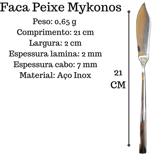 Faca Peixe Mykonos Aço Inox