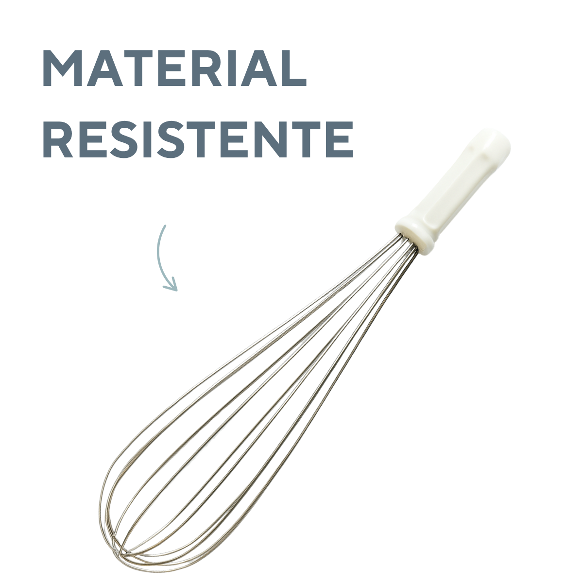 Batedor Fouet Aço Inox 40cm