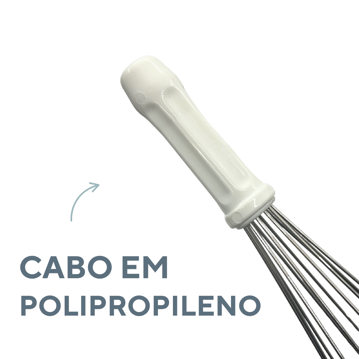 Batedor Fouet Aço Inox 40cm