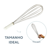 Batedor Fouet Aço Inox 40cm
