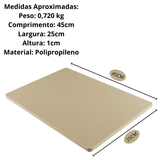 Placa de Corte Lisa Polipropileno Bege