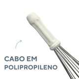 Batedor Fouet Aço Inox 45cm