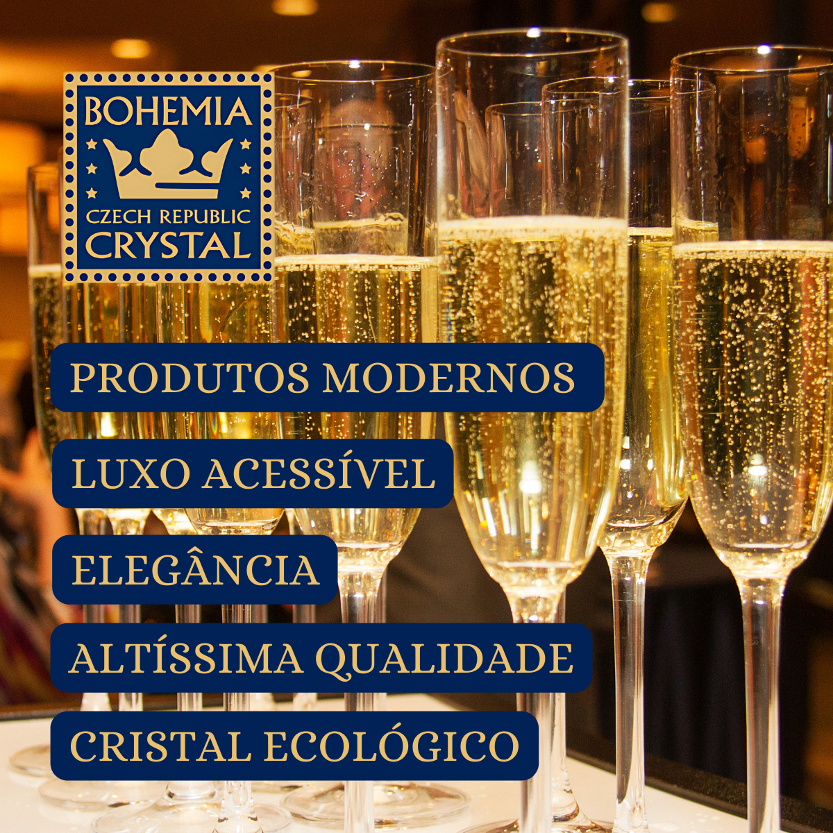 Taça Champagne Roberta Bohemia 220ml - A Gourmet