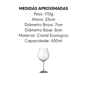 Taça de Vinho Tinto Roberta 650ml - A Gourmet
