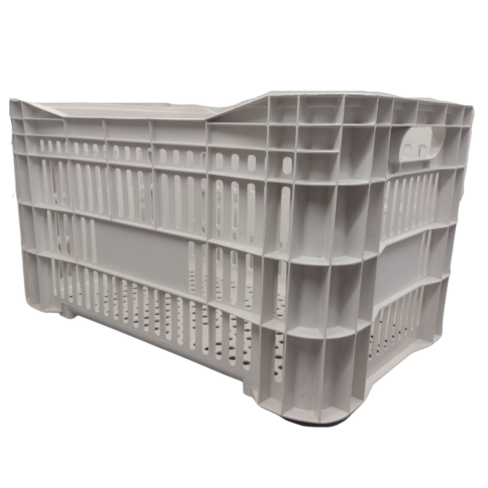 Caixa branca plástica para mercado e hortifruti TBN