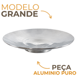 Centro de Mesa Decorativo Catânia 47cm em Alumínio Fundido Polido