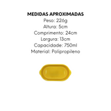 Assadeira Amarela de Polipropileno 750ml - A Gourmet
