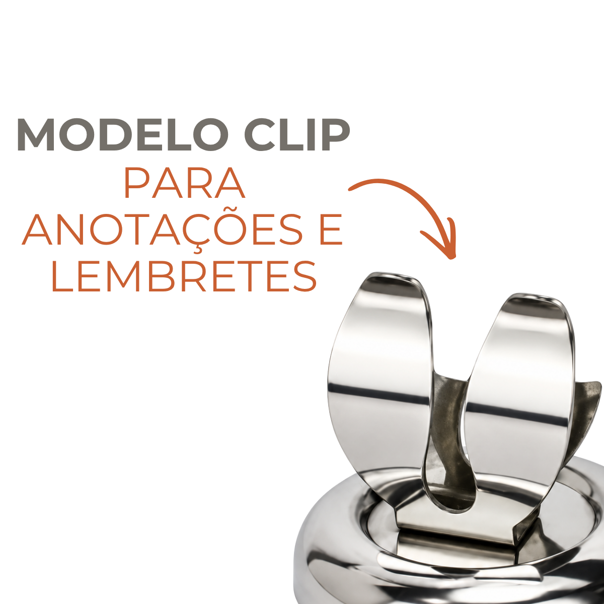Clip para Menu ou Cartão em Aço Inox