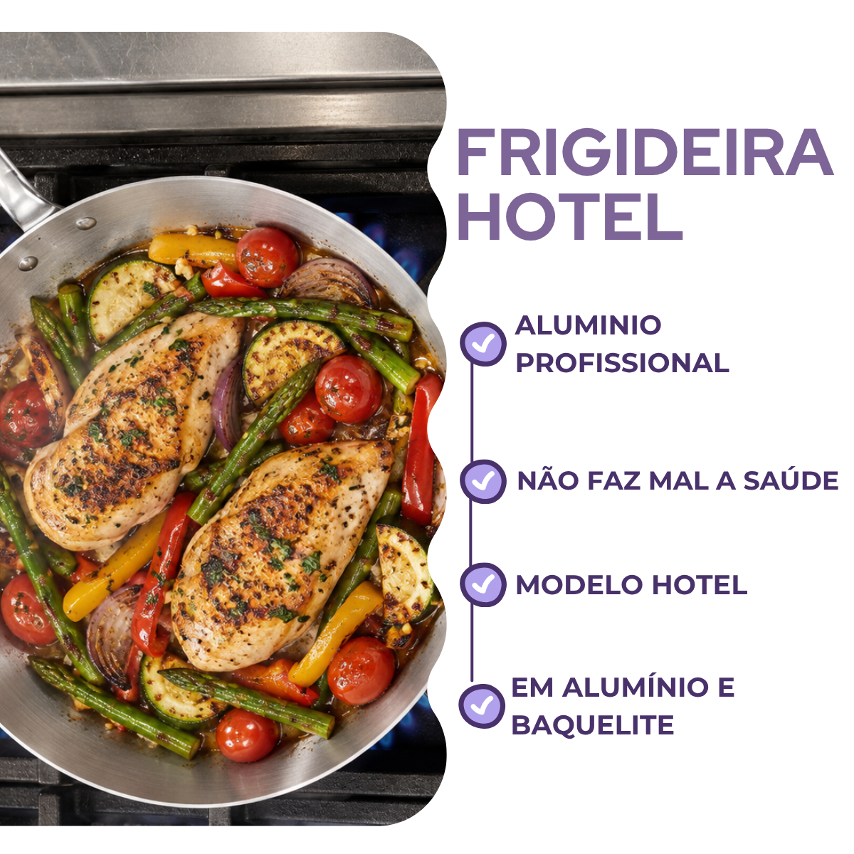 Frigideira Hotel Alumínio Cabo Baquelite N32 32cm
