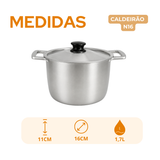 Caldeirão Com Tampa N16 Aluminio Fundido