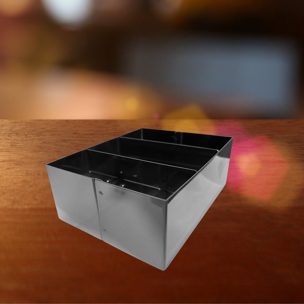 Porta Sache e Guardanapo Grande em Aço Inox Alissan