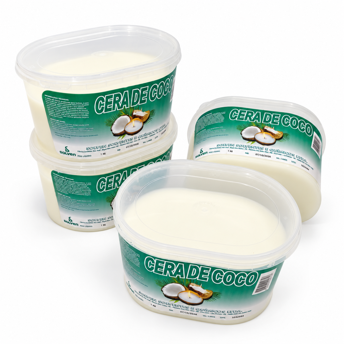 Cera De Coco Velas Artesanais 100% Vegetal Vegana 1 Kg