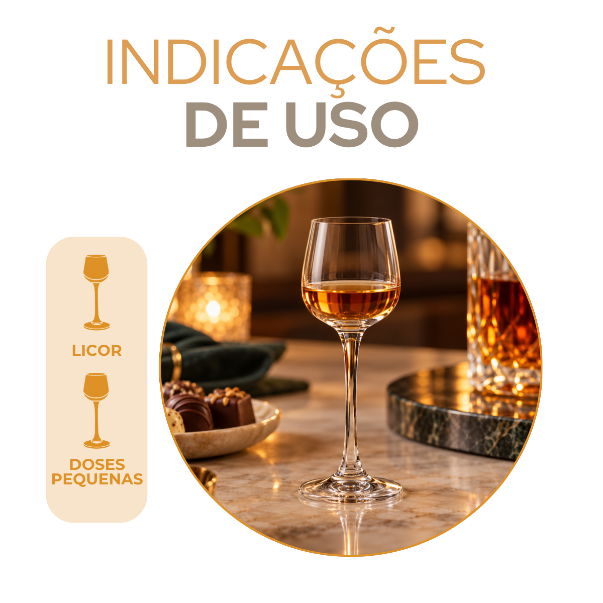 Taça Licor Cristal Titânio 80ml