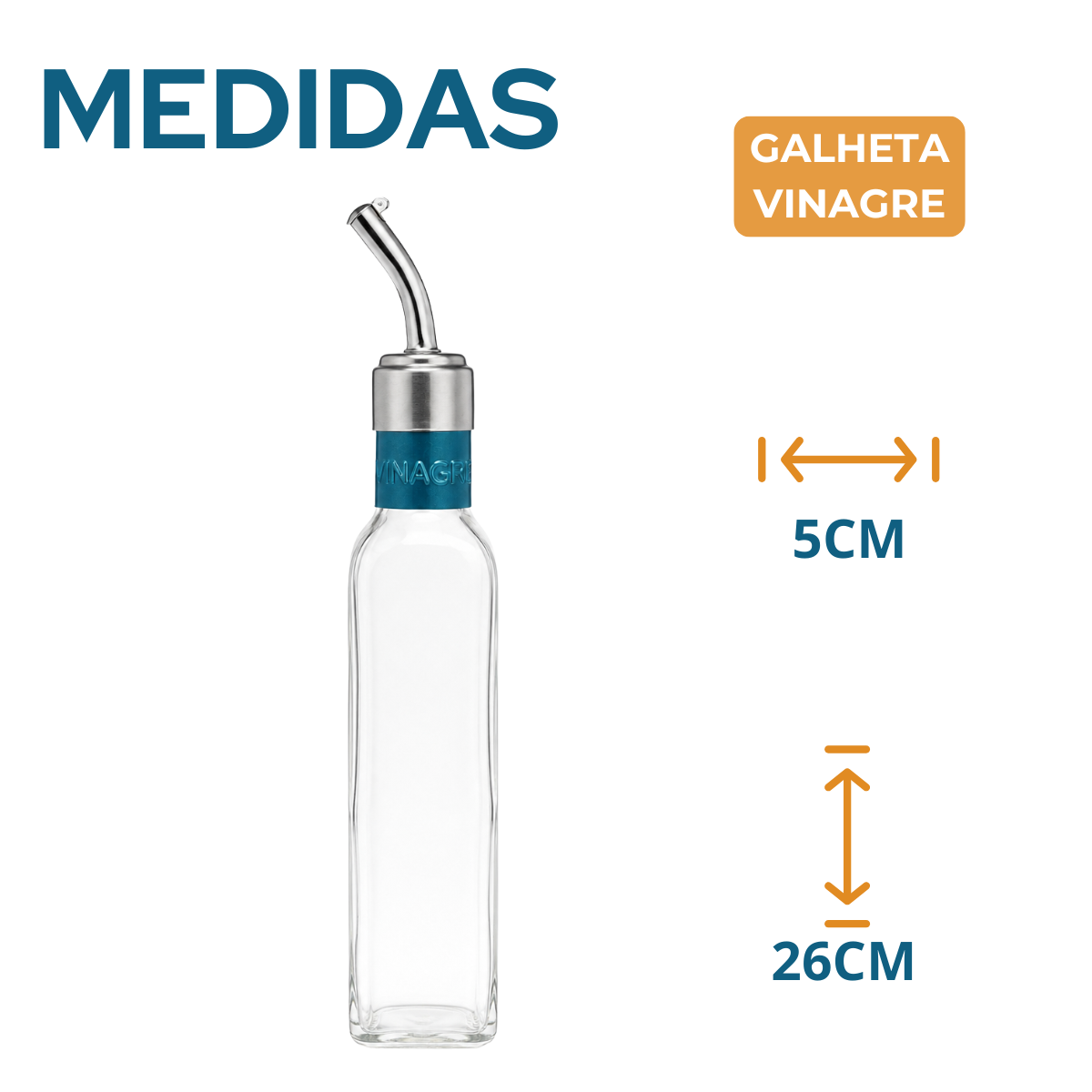 Galheteiro Vinagre 250ml Vidro
