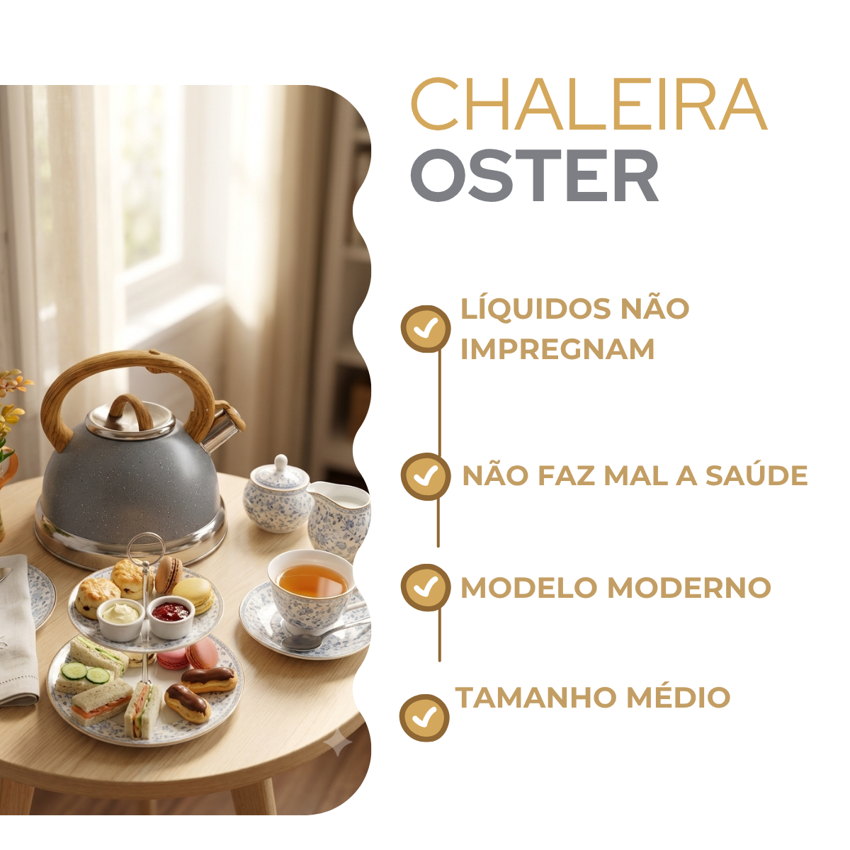 Chaleira Cinza Grey Com Apito 3 Litros